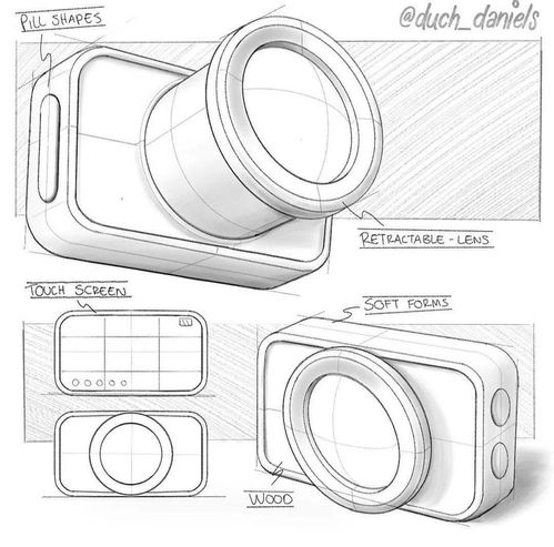 手绘口粮 超干净的产品设计手绘草图分享